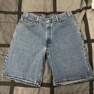 Vintage Levi's 560 Jean Shorts Mens 36 Loose Fit blue Denim Red Tab 1990s